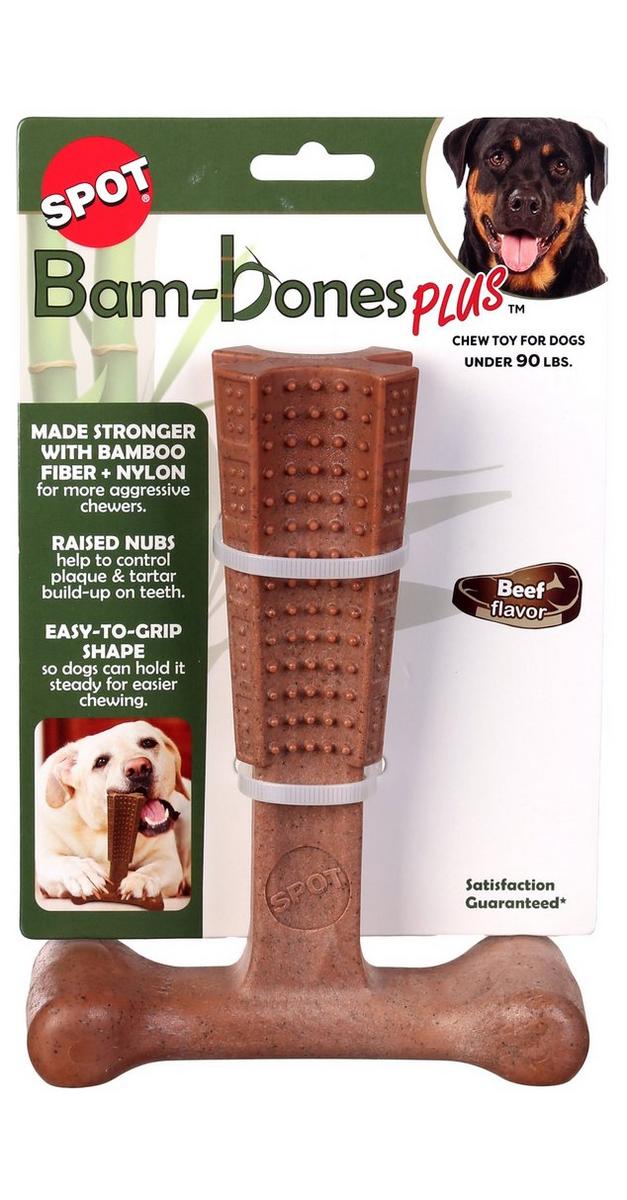 Bam-Bones Plus Dog Chew Toy - Beef Flavor | Burkes Outlet