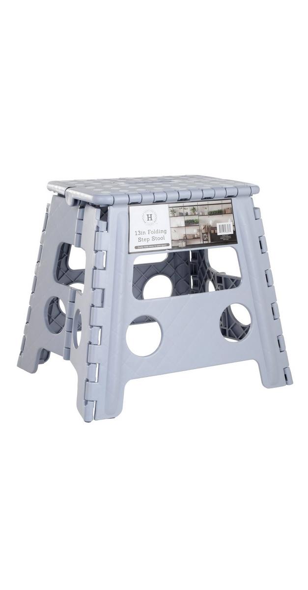 12" Folding Stool Grey Burkes Outlet