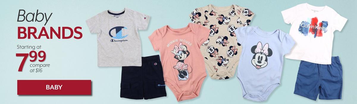 Baby BRANDS, Starting at $7.99, compare at $16