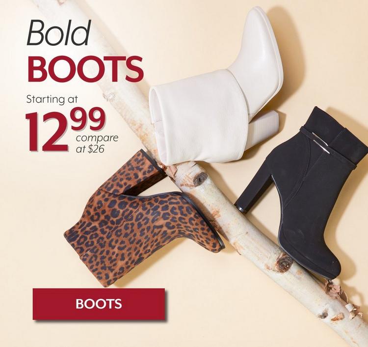 Bold Women BOOTS, Starting at $12.99, compare at $26