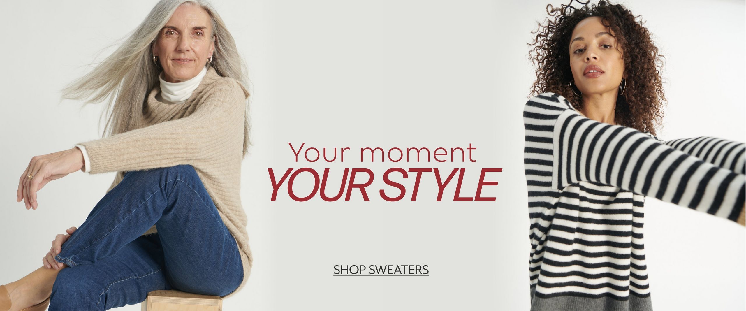 Your moment, your style, shop sweaters